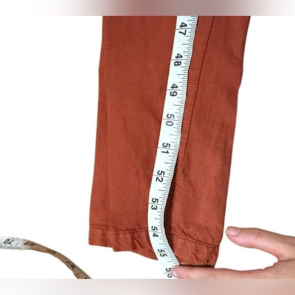 Outerknown S.E.A. jumpsuit in rust cotton linen size small - Picture 8 of 8